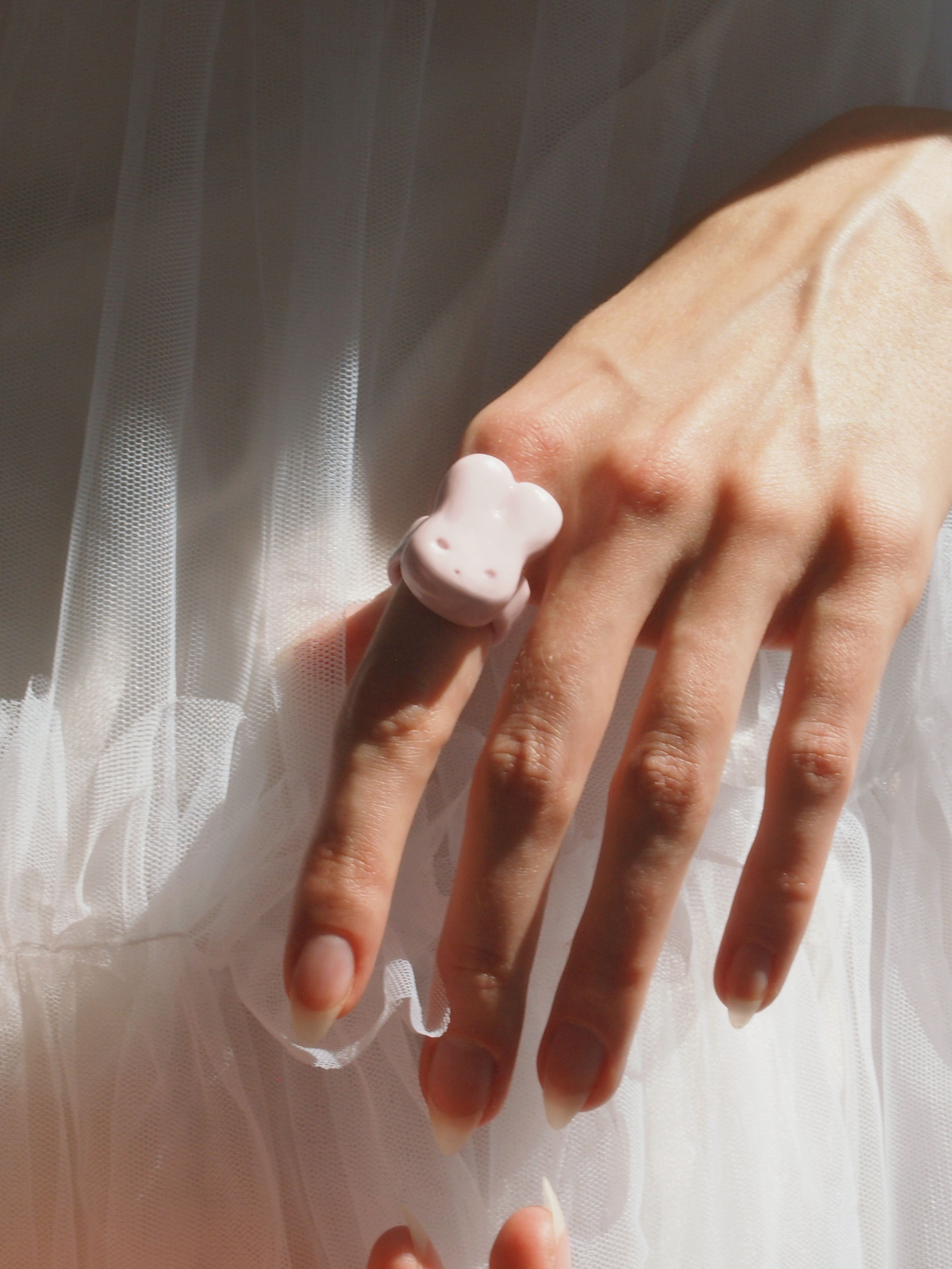 HARU POLYMER CLAY RING PINK