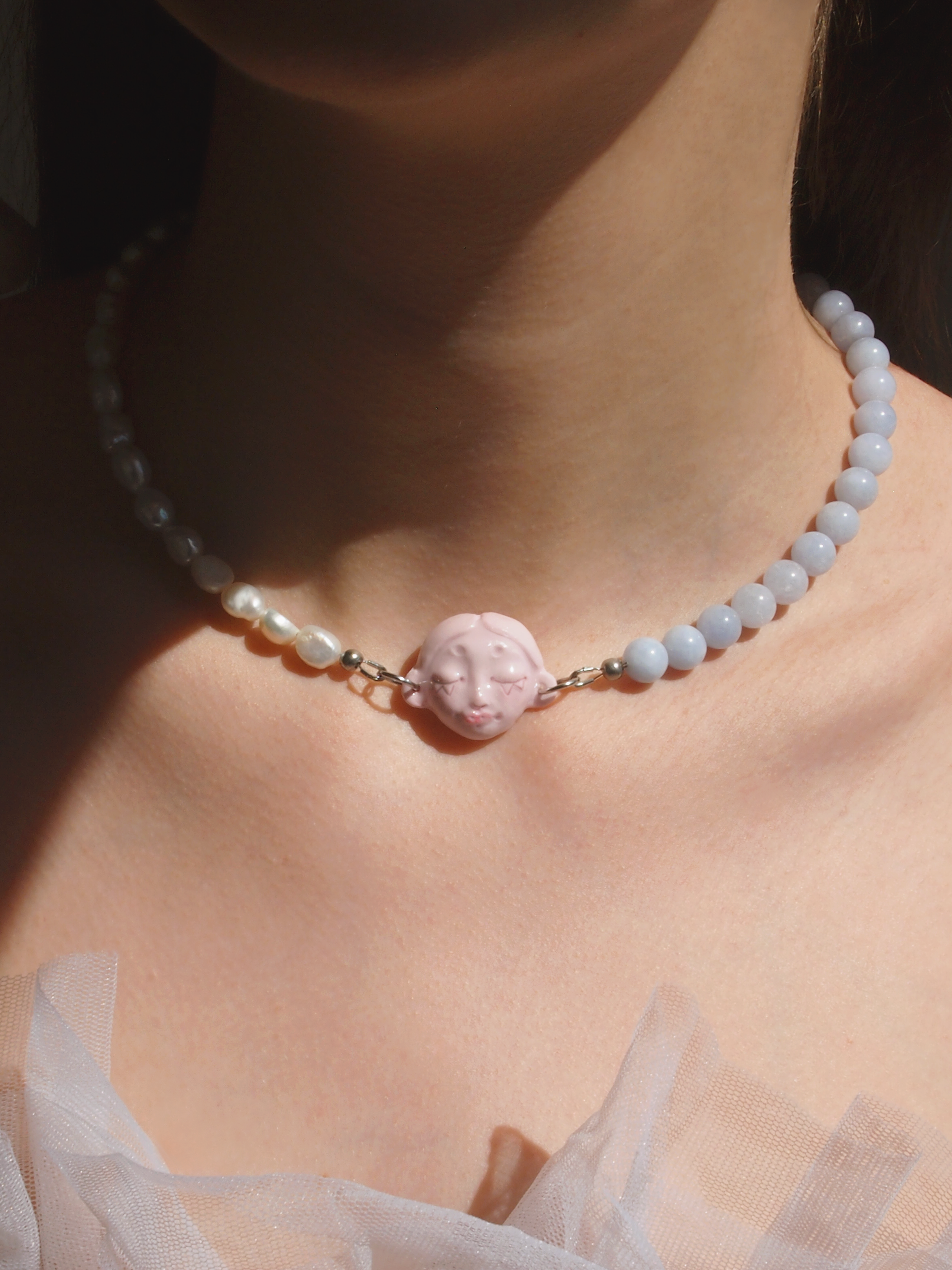 MIRA JADEITE & PEARL NECKLACE