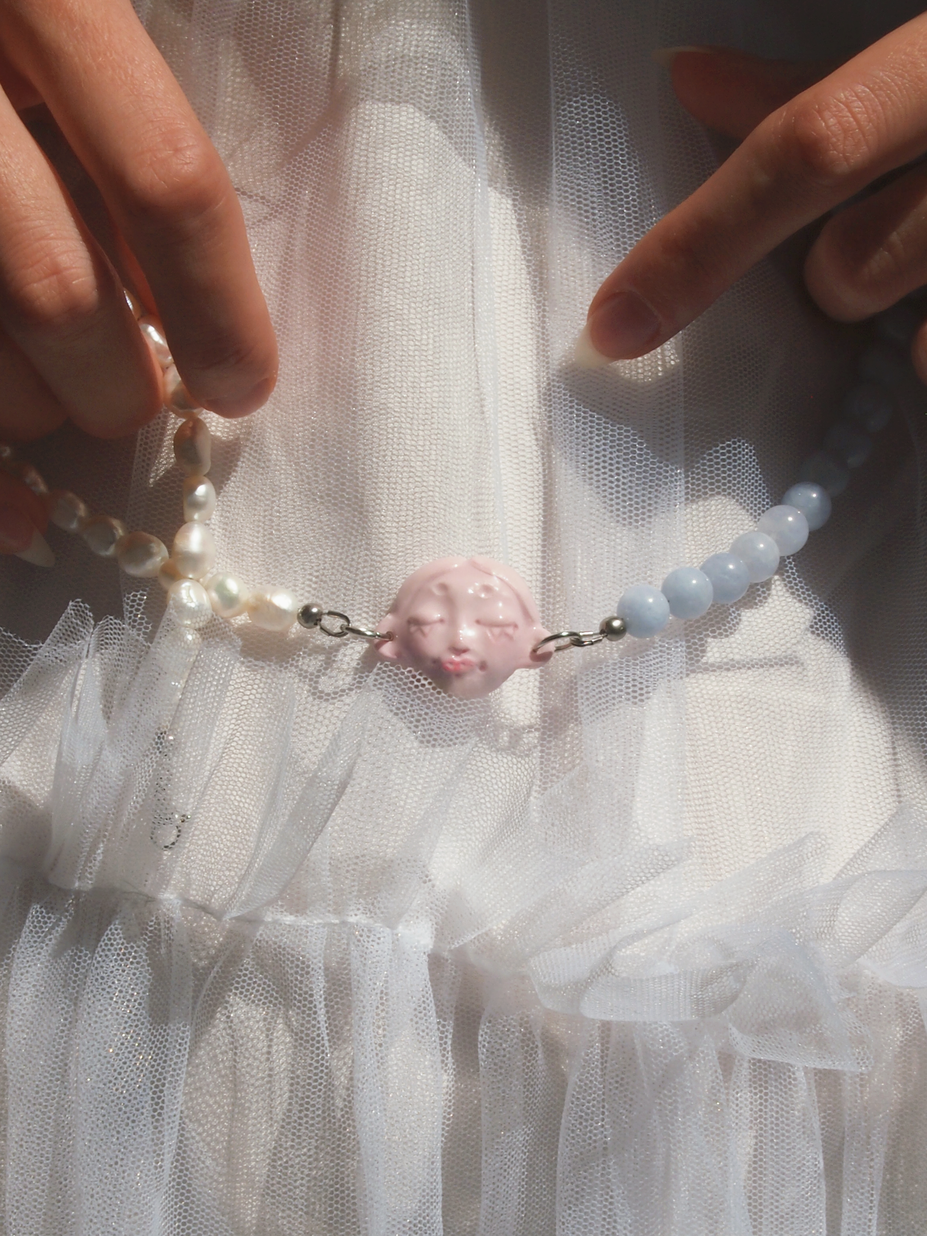 MIRA JADEITE & PEARL NECKLACE